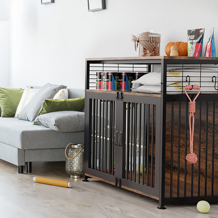 Tucker Murphy Pet™ Charne Dog Crate Furniture, Metal Kennels with